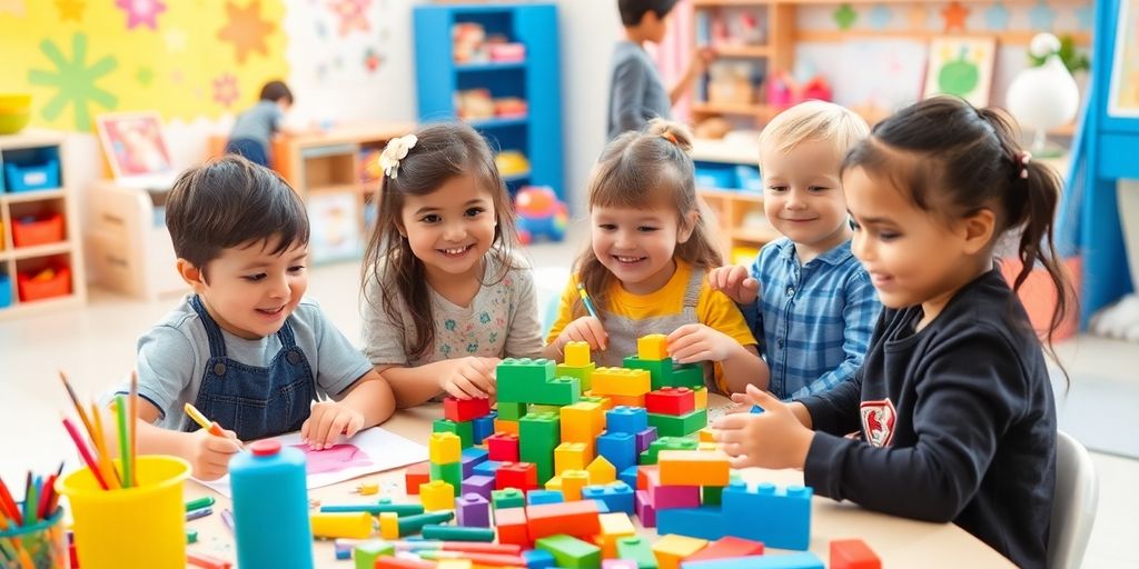 Children enjoying fun educational activities sparking creativity and learning.